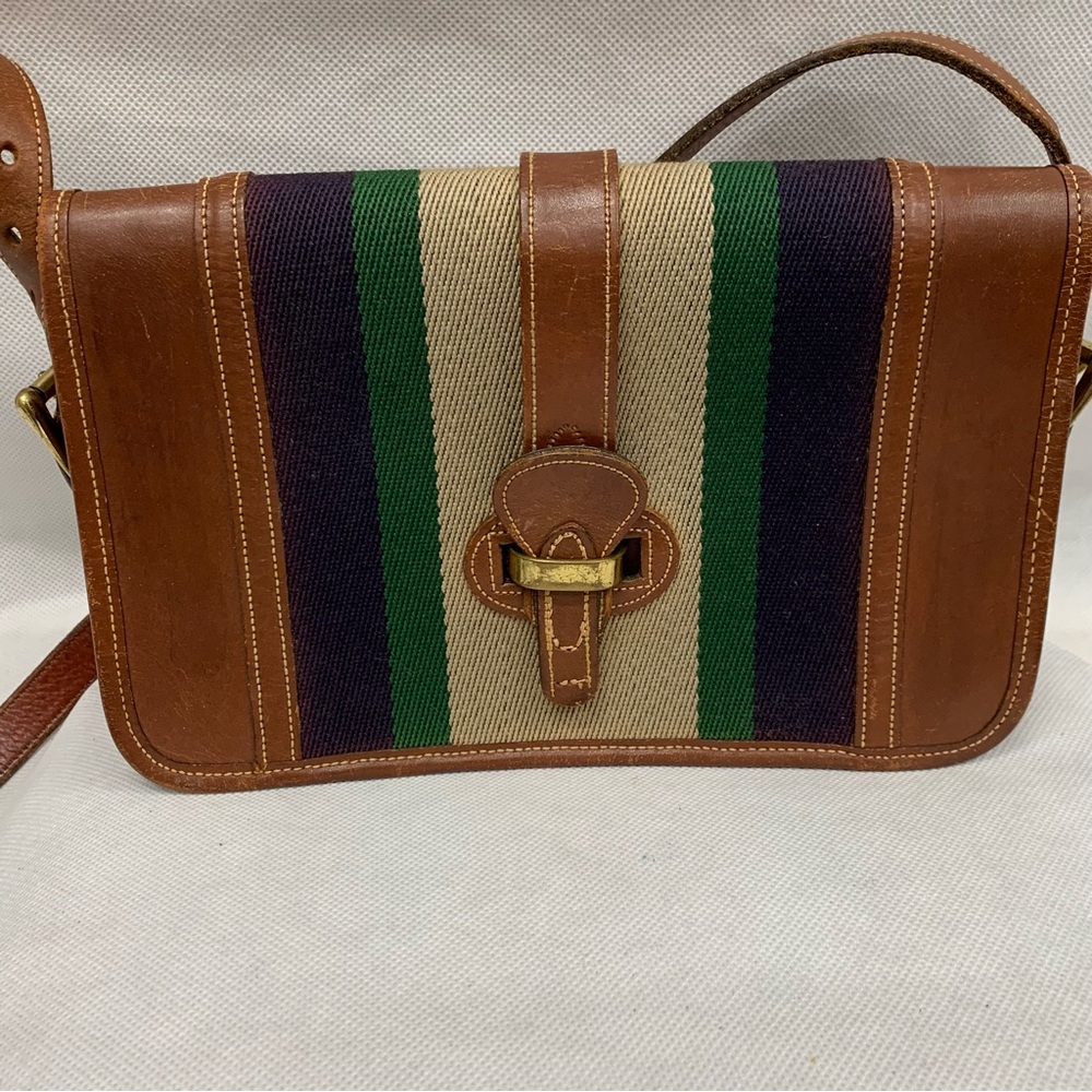 Dooney & Bourke Brown and Green Shoulder Bag